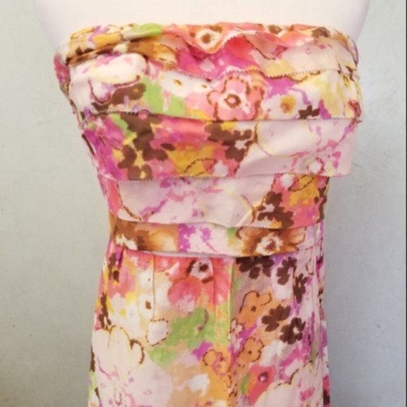 J.Crew floral tube top mini dress women's size 6 (30) - Picture 7 of 10
